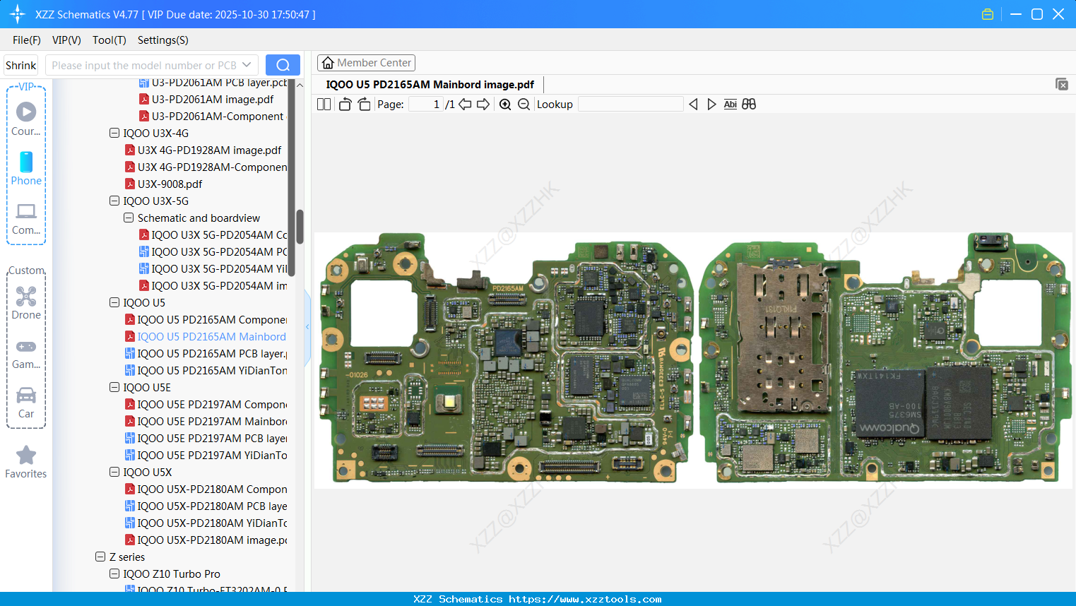 VIVO IQOO U5 PD2165AM Mainbord Image